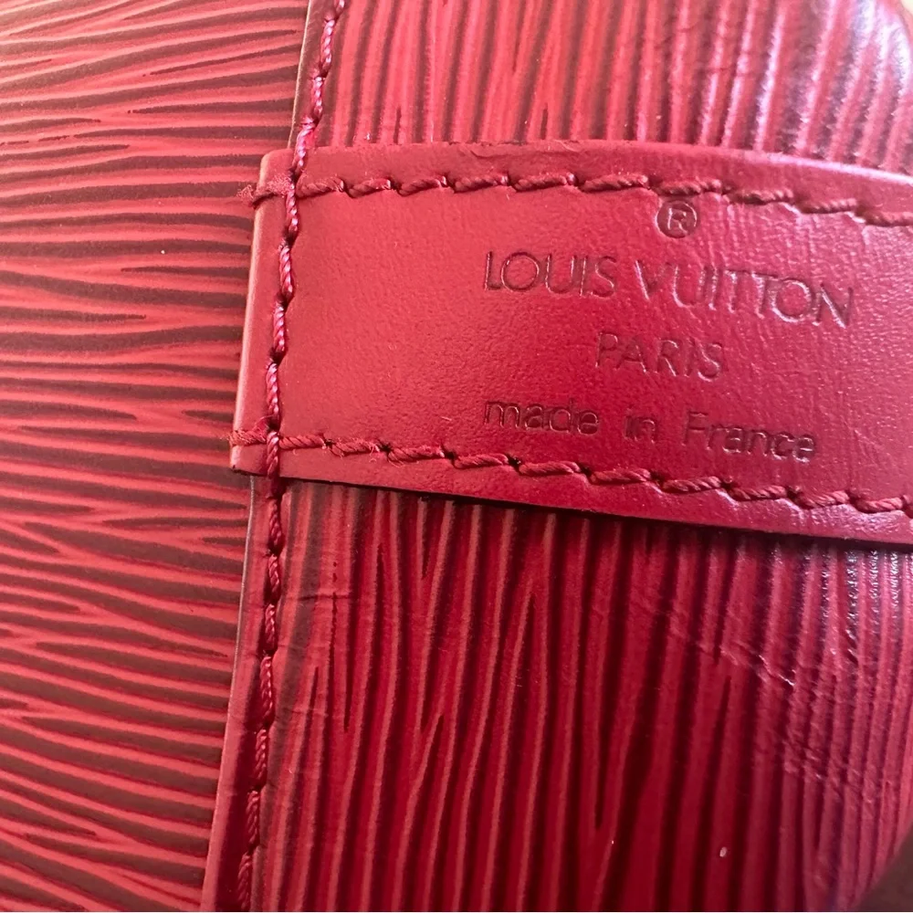 LOUIS VUITTON EPI LEATHER LARGE NOE RED - Picture 6 of 8